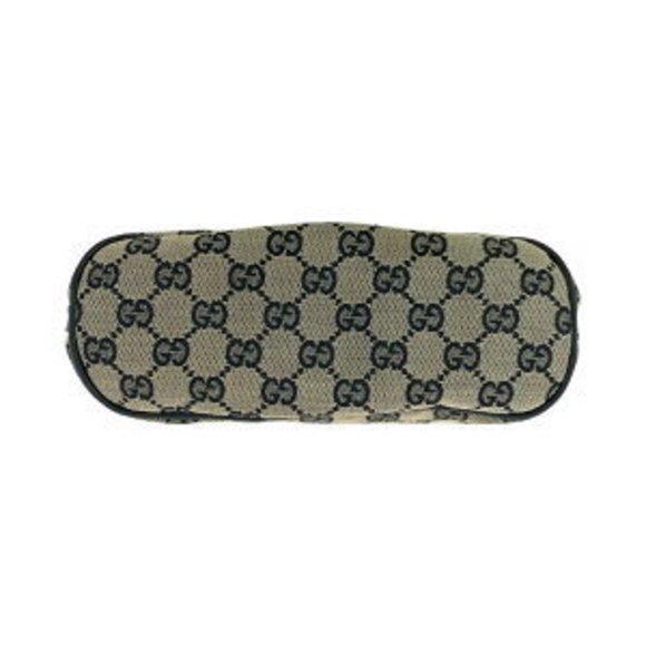 GUCCI Beige Black GG Canvas Handbag Accessory Pouch - Picture 1 of 9